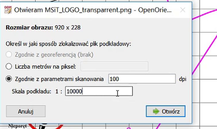 Okno Otwieram MSiT_LOGO_transparrent.png: rozmiar obrazu i parametry skanowania
