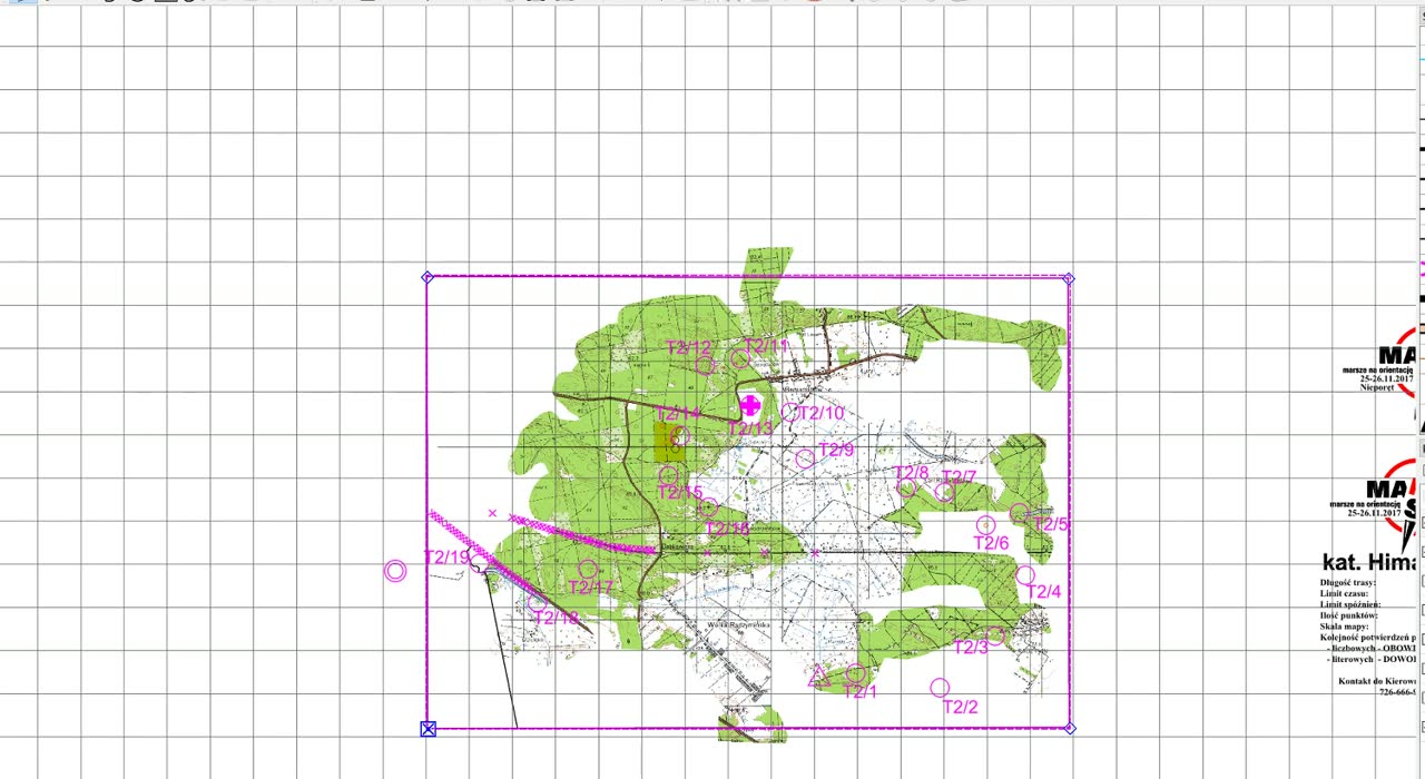 Starszy film: wykrojona mapa z prostokątem brzegu kartki