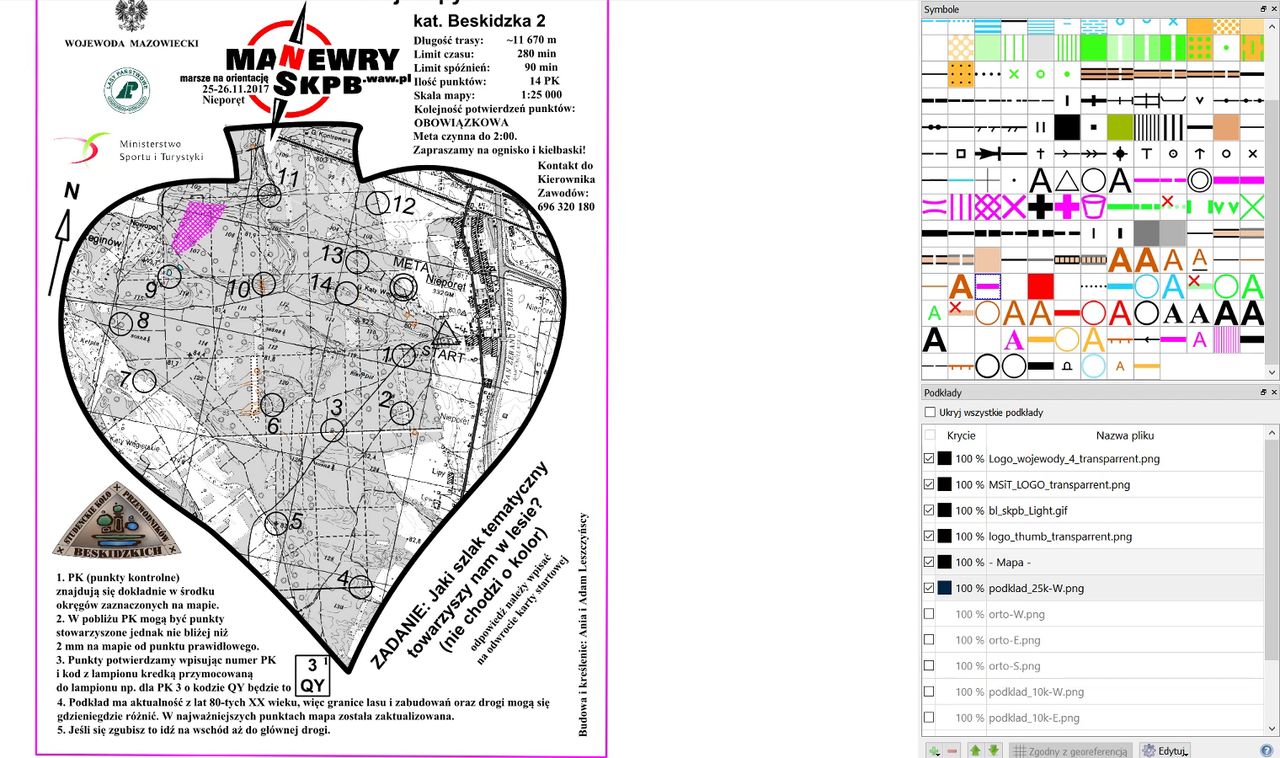 Ta sama mapa na czarno-białym podkładzie